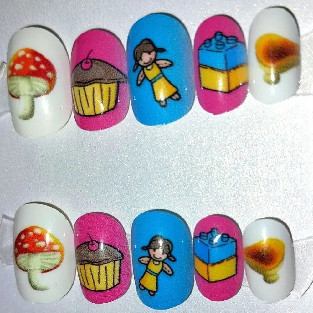 Kids custom It's a girls thing 10pc  press on nails for girls and teens